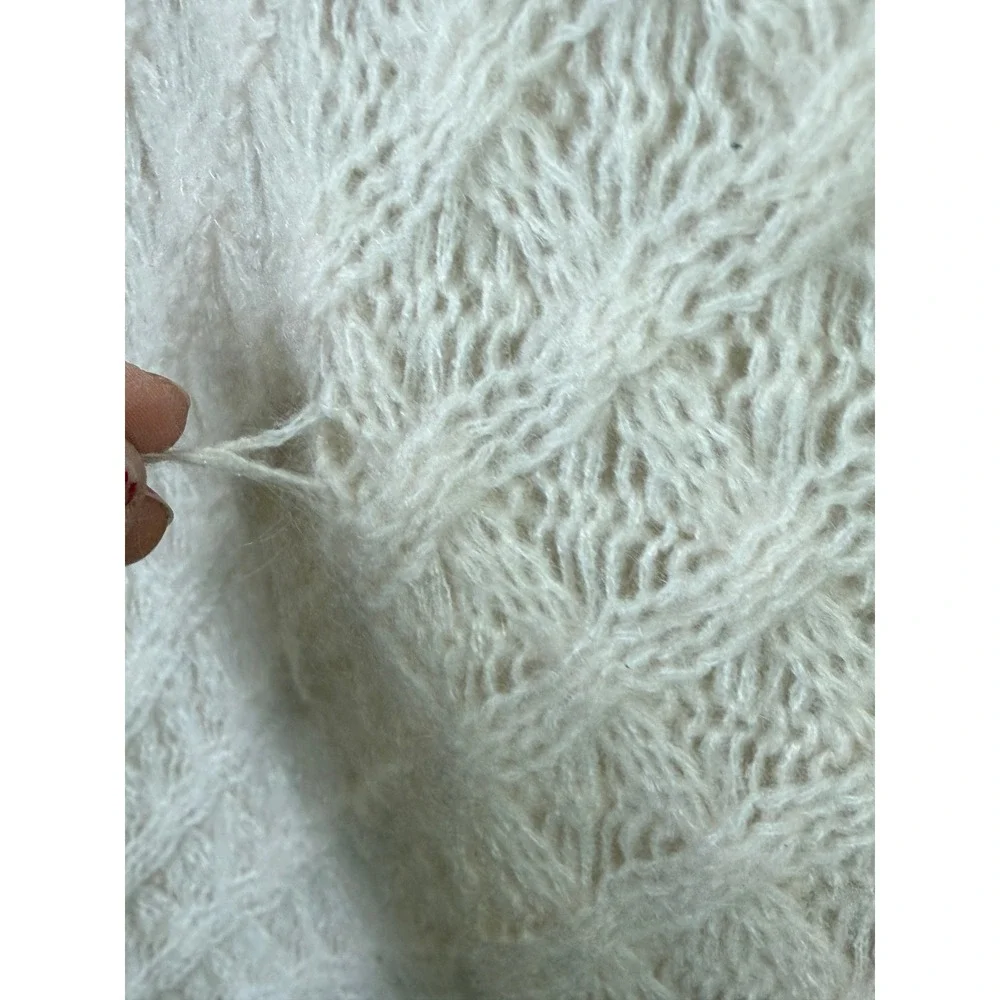 Old Navy Cream Cowl Neck Oversized Knit‎ Tunic Wool Mohair Blend Sweater XXL